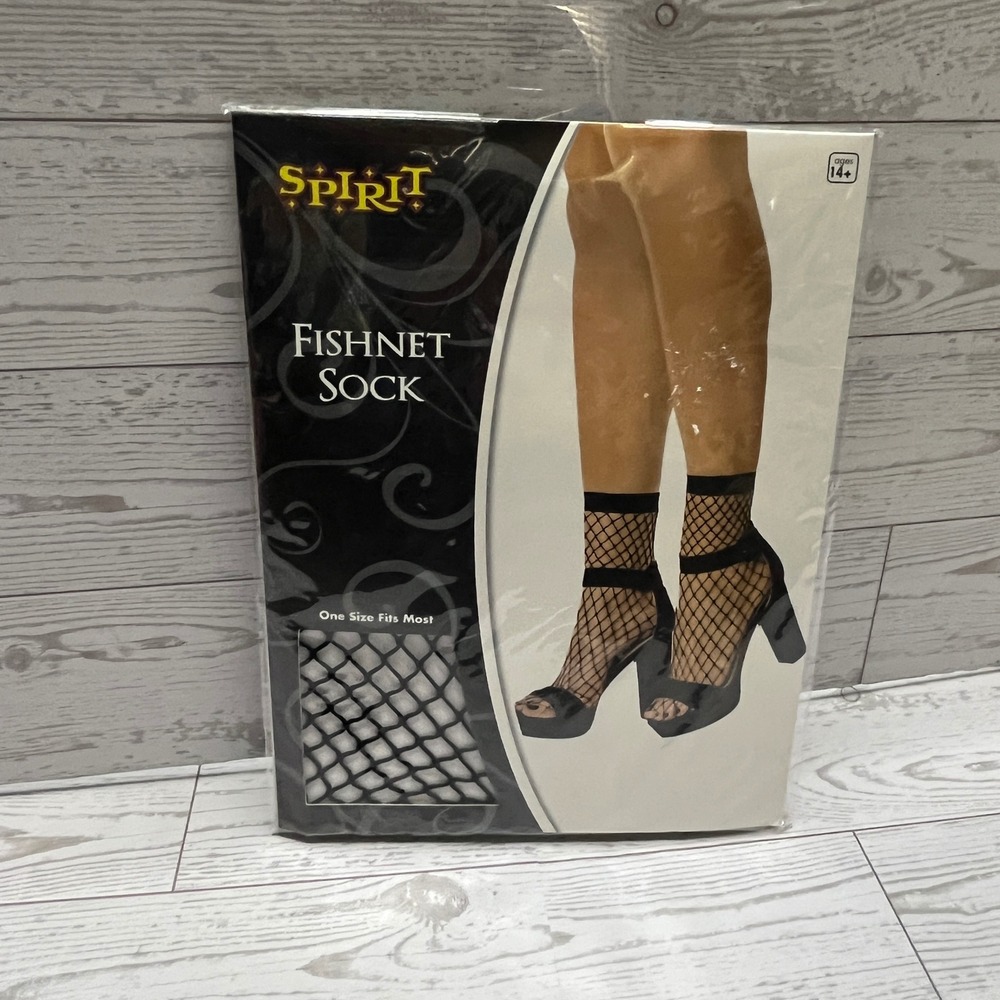 Spirit Halloween Black Fishnet Socks Costume Hosiery Cosplay‎ Goth Whimsigoth